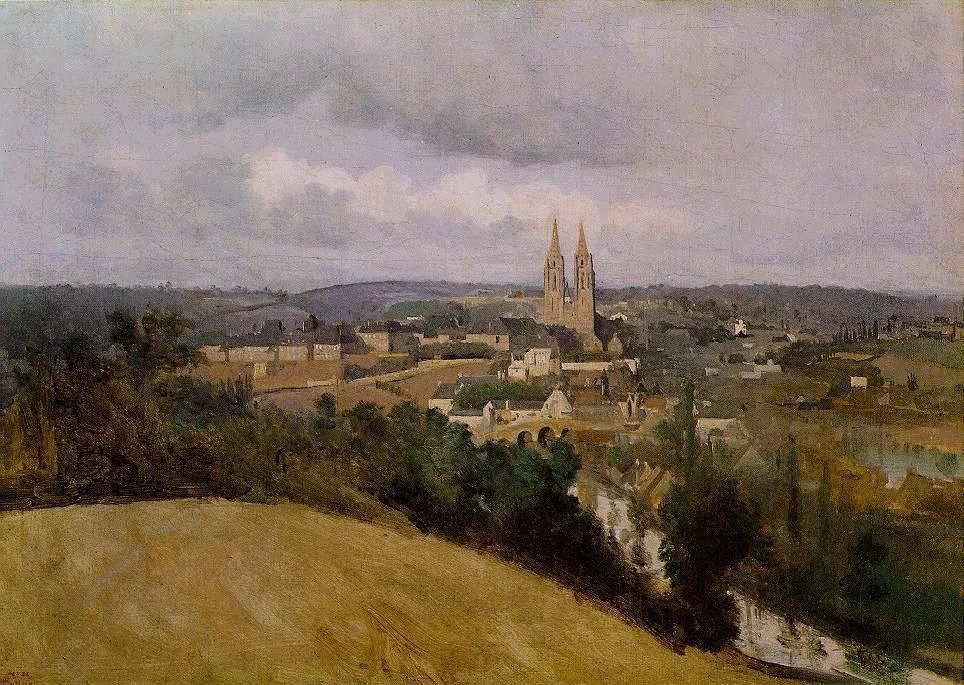 Jean - Baptiste, Camille Corot, 107, La Vire a Saint, Lô, Louvre, Parigi